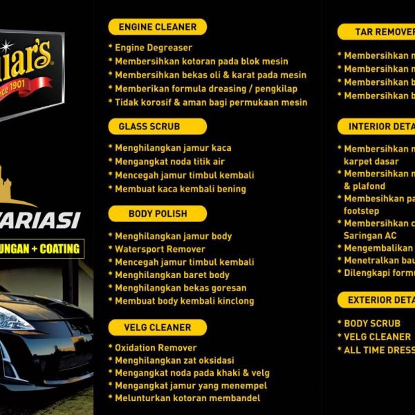 Coating Mobil Meguiars - Istana Variasi Jambi Menyediakan Jasa Coating Mobil dengan Murah,Bergaransi dengan Produk yang Berkualitas